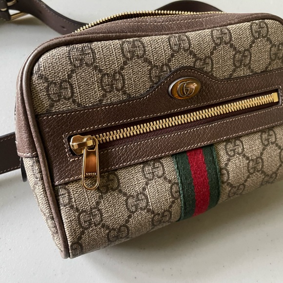 Gucci GG Ophidia Belt Bag Waist Bag Coated Canvas Brown - Picture 5 of 9